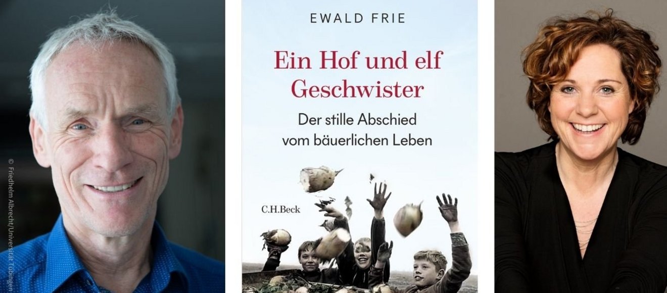 Ewald Frie, das Cover seines Buches und Steffie Neu